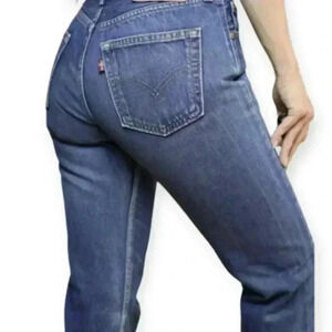 Premium Levi's 501 High Rise Button Up Straight Leg Jeans Waist 30 Capital E